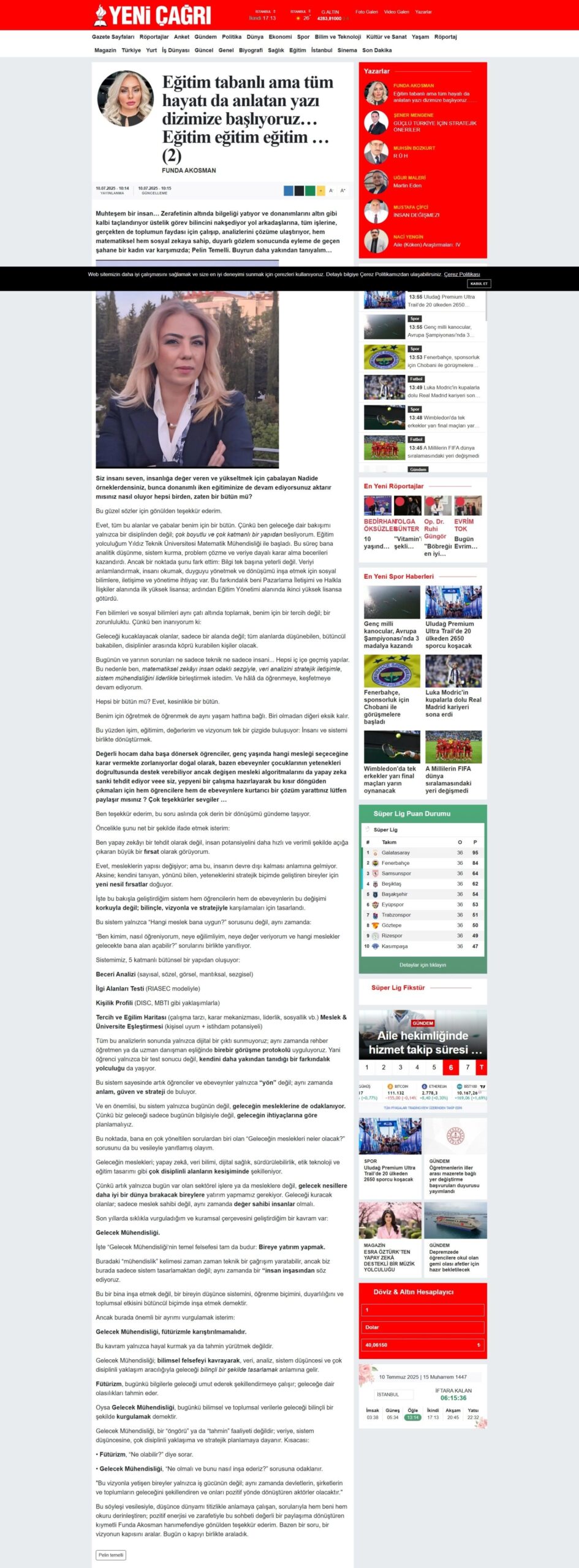Pelin Temelli Yeni çağrı gazetesi